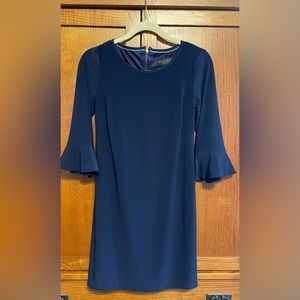 Navy blue dress, xsp, flutter sleeves